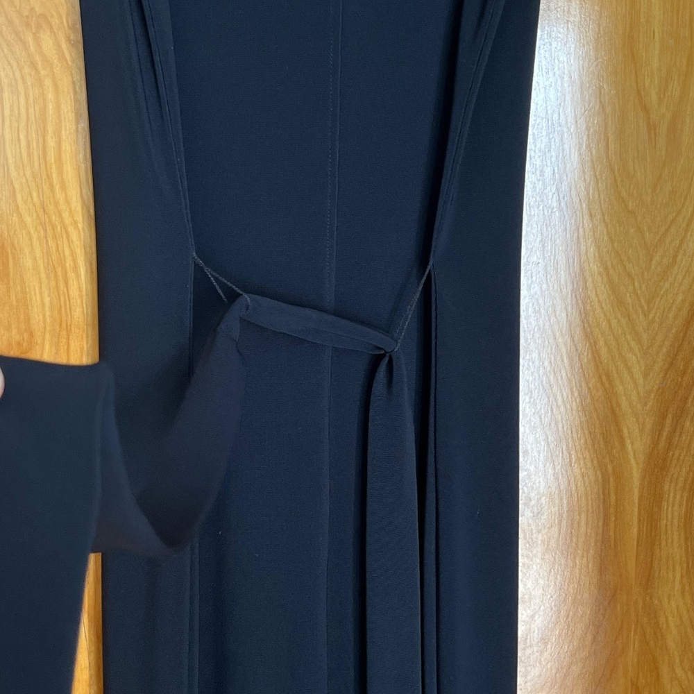 Boston Proper Black Beyond Travel Belted Side Slits Maxi Dress Sz S 6-8 - Picture 11 of 14